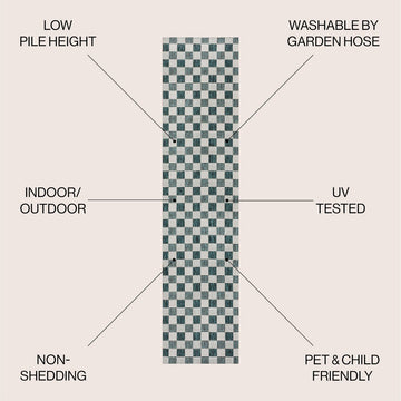 Aimee Traditional Cottage Checkerboard Indoor/Outdoor Area Rug